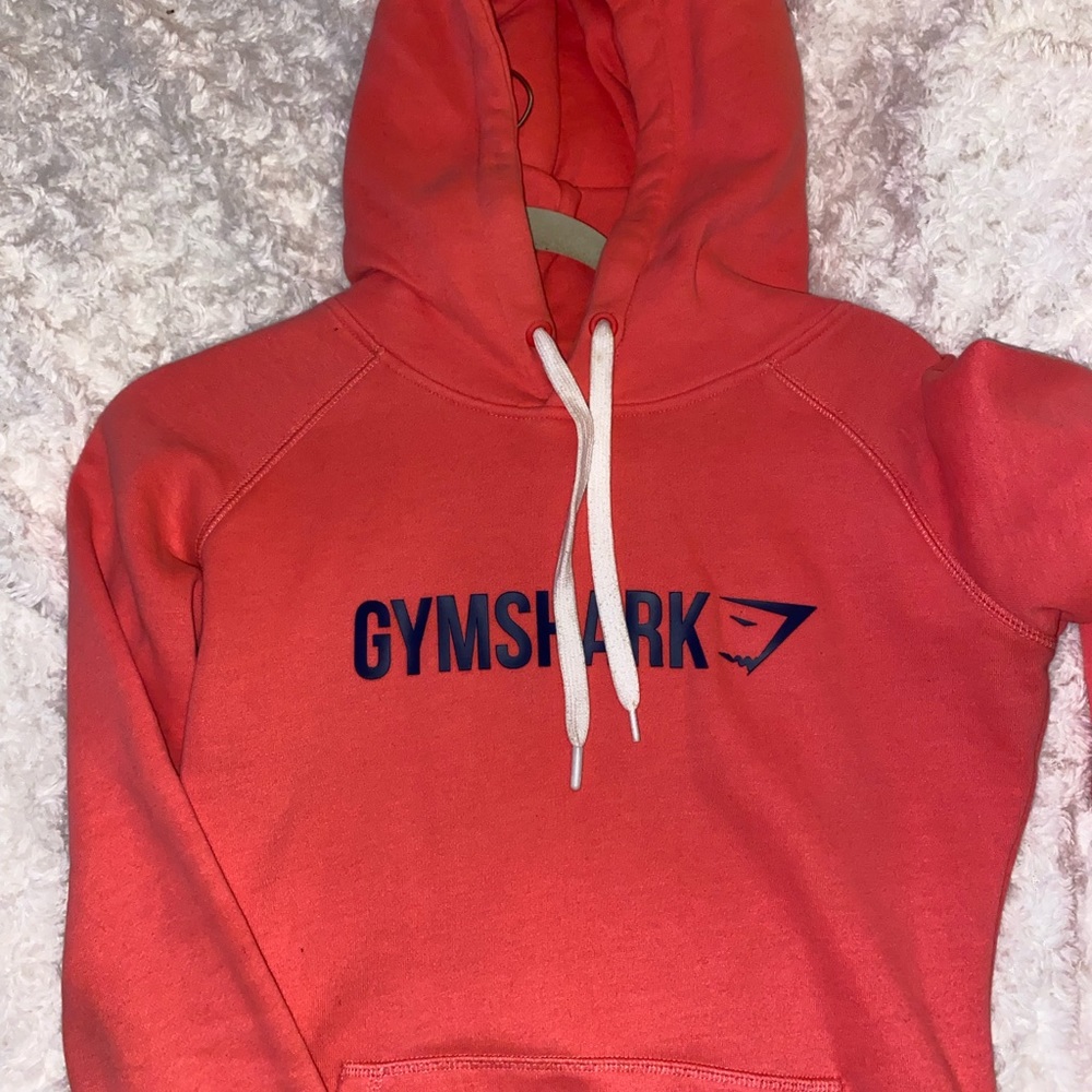 GymShark pull over pink hoodie. S